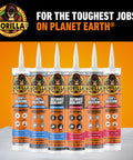Six cartridges of 100 Percent Waterproof Silicone Caulk For Kitchen And Bath Sealant Mold Resistant White 10 Oz Cartridge
