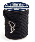 100 ft x 1/2 inch Premium Double Braided Nylon Boat Anchor Rope With Thimble, Heavy Duty Dock Line For Boats Up To 35 Ft