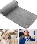 Cozy Recliner Pillow Neck Support Headrest Cushion For Travel And Home Office Relaxation Pain Relief Fleece Pad in gray.