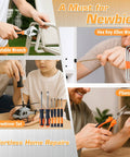 160 Piece Home And Car Tool Set With Tool Box Your Go To DIY Hand Tool Kit For Everyday Home Repairs And Car Fixes Built Tough For Men Ready For Any Quick Fix From The Garage To The Apartment, featuring adjustable wrench, hex key, screwdriver set, pliers.