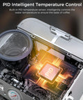 PID Intelligent Temperature Control inside Freshly Ground Coffee Built-In Grinder for optimal brewing precision.
