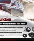 Drive Belt Tensioner And Serpentine Belt Kit With Idler Pulley For Silverado Tahoe Avalanche Yukon Sierra Hummer H2 H3 2009 2013 V8 Engines 4.8L 5.3L 6.0L 6.2L Beefy Replacement Easy Install, with vehicle driving in background
