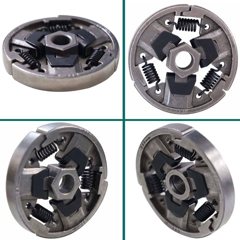 325 Pitch 7 Tooth Sprocket Clutch Drum Assembly With Needle Bearing Washer E Clip And Worm Gear Kit For MS261 MS270 MS271 MS280 Chainsaws in four angles