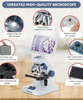 DM300HD 1200X Wireless Digital Microscope With 7 Inch IPS Screen on wooden desk, features and details highlighted