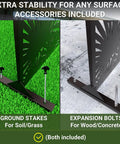 Outdoor Metal Privacy Screen 72 Inch Freestanding Divider Panel With Laser Cut Tropical Leaf Design Weatherproof Steel Garden Fence For Patio Deck Backyard And Balcony Modern Privacy Solution, stability options with ground stakes and expansion bolts.