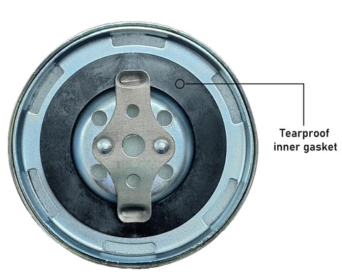 Top view of Hydraulic Tank Breather Cap For Oil And Fuel Reservoir With Flange And Bayonet Lock 304 Stainless Steel Vent Cap