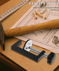 Two Pack Adjustable Outdoor Furniture Clips That Keep Your Sofa From Sliding On Patio Wicker Chairs And Modular Sectionals Water Resistant Durable Fasteners Quick Install In Minutes No More Sofa Slips shown next to hammer and project guide.