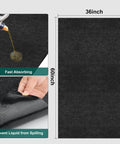36x60 Inch Oil Drip Mat For Garage And Driveway, Reusable Absorbent Spill Pad With Waterproof Non Slip Backing, Stain Resistant For Motorcycle And Car Leaks, Heavy Duty Floor Mat