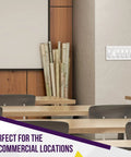 Six-Gang Decorator Wall Plate For Light Switch And Receptacle White 4.50 By 11.81 Inches in a modern office setting