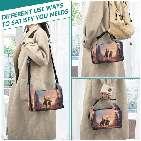 Cowboy Themed Insulated Lunch Bag With Huge Capacity And Grab And Go Design Keeps Food Fresh All Day Leakproof Reusable