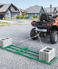 8ft Heavy Duty Drag Harrow For ATV UTV Yard Drag And Driveway Grader With 6ft Chain Gravel Leveling Tool Green Rust Resistant