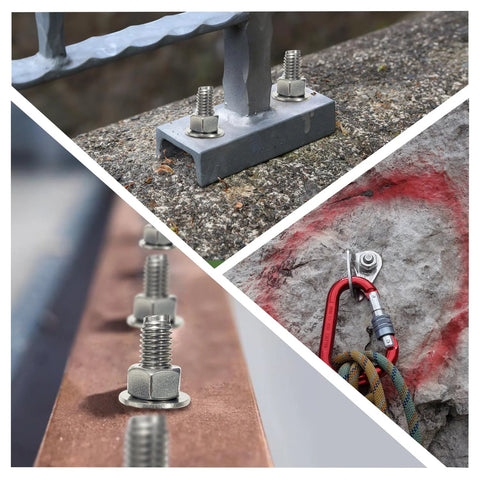 304 Stainless Steel Concrete Anchor Bolts Three Eighths Inch By Three Inch Wedge Anchors, 20 Pack For Concrete Walls And Base Brackets