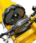 Pro Grade Electric Pipe Threader Machine For Half Through Four Inch Bspt And Npt Threads With 220v Heavy Duty Specs close-up view of threading mechanism.
