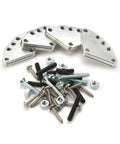 Precision Aluminum Corner Leveling Plates For Router Tables And Kreg Kits, set of four machined flat plates with screws and hardware.