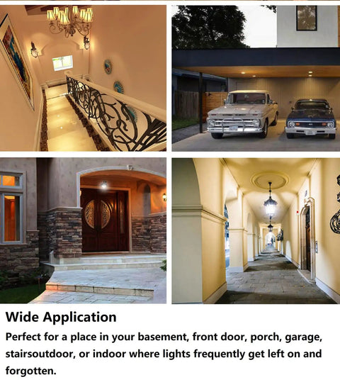 Intelligent PIR Motion Sensor LED Bulbs for Indoor Outdoor Use 9W 60W Equivalent E26 A19 5000K Daylight Dusk to Dawn Auto On Off Security Lighting for Garage Porch Front Door Stairs Hallway in stairway, garage, porch, and hallway