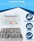 3360Pcs All In One M2 M3 M4 M5 Stainless Steel Ultra Low Flat Head Hex Socket Cap Screws Kit storage box