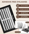 Glue Free Wispy Lash Clusters Kit For DIY Lash Extensions, 100 Pcs Individual Eyelash Clusters 8 to 14mm C Curl, shown in packaging