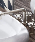 Avallon 8-Inch Widespread Bathroom Faucet With Two Handles, Brushed Nickel Finish, Solid Brass Construction, 1.2 GPM Flow