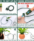 Installation steps for Self Watering Stakes For Indoor Outdoor Plants, Terracotta Drippers, Automatic Watering Spikes, 5 Pack
