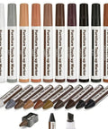 Complete 21 Piece Wood Scratch Repair Kit With Ten Color Touch Up Markers And Wax Filler Sticks For A No Sweat Quick Fix On Hardwood Floors Cabinets Desks Or Bedposts Today, featuring touch-up markers and filler sticks.