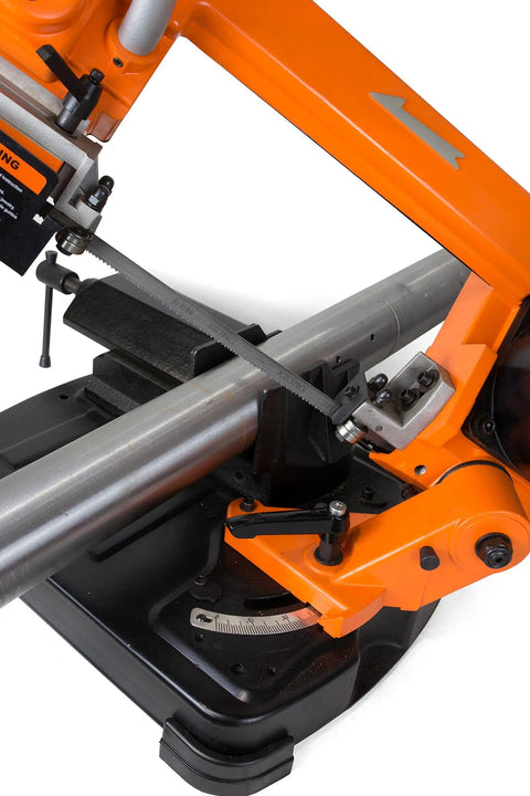 Compact Metal Cutting Benchtop Band Saw Featuring Variable Speed And 60 Degree Bevel For Steel Pipe Precision Tuned Mechanism Built Tough With Killer Cuts Easy Peasy Assembly Pro Grade Power Tool For Real Deal Fabricators