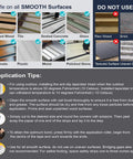 Product guide for Heavy Duty Grippy Non Slip Traction Tape 7 Inch By 35 Feet Waterproof Grip Tape For Indoor And Outdoor Stairs High Traction Anti Skid Grit Roll Cut To Fit Stair Treads Black with usage tips and surfaces compatibility.