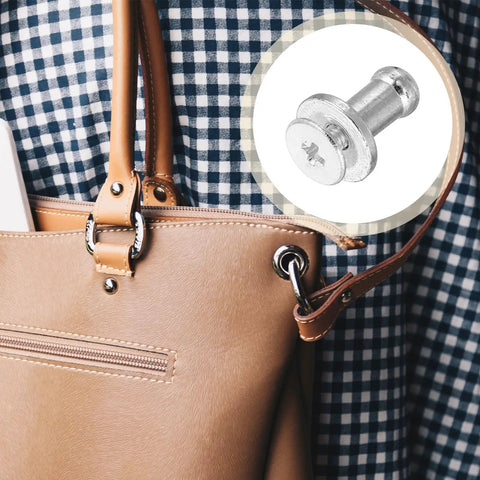 Bag with 60 Pcs Set Of 4mm Chicago Screws Round Head Leather Rivets used for DIY leather crafting and repair.