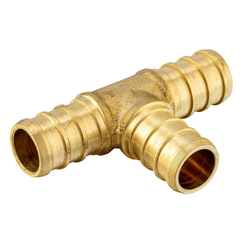 Pack Of 100 Half Inch PEX Brass Fittings And Stainless Steel Clamps Kit With Tee, Elbow, And Coupling, 70 Clamps, 10 Each Fittings