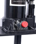 Close-up of the hydraulic system on the Badass 6 Ton Hydraulic Shop Press A Frame Design for efficient mechanical work.