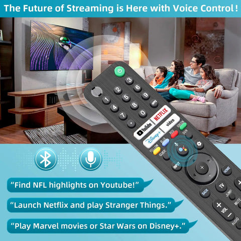 TV Remote Replacement For All 2019 2026 Bravia Smart TVs With Voice Control No Fuss Setup Works With XR XBR KD And K Series