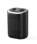 Black 1500W Ceramic Space Heater For Desk And Office on white background