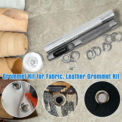 Durable Quarter Inch Grommet Kit With Tool Set Of 120 Metal Eyelets And Punch Tools For Fabric Leather Canvas Repair