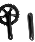 Single Speed Crankset 44T 170mm With 110 BCD Square Taper Aluminium 6061 T6 Forged Crank Arms separated view