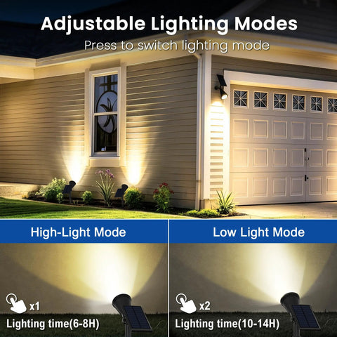 Six Pack Tough Solar Spotlights For Outdoor Waterproof Use With Adjustable Focus Beam And Dual Brightness Modes Pumps Out Solid 3000 K Warm White Glow Perfect For Landscaping Gardens Driveways Or Backyard Vibes