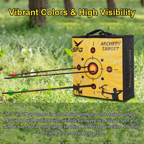 Portable Archery Target Bag With Easy Carry Handles Weatherproof Design Ideal For Backyard Practice Outdoor Hunting And Shooting Training Replacement Target Bag Built From Durable Oxford Fabric