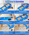 Instructions for using Aluminum Alloy Door Hinge Jig Adjustable Router Template Kit with File Fits Two Point Five Inch Hinges