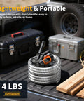 Heavy Duty 12V Electric Fuel Pump Kit Featuring A Slick 15 Gallon Per Minute Flow Rate For Fast Diesel Fuel Transfer On The Jobsite Without Any Stress on truck bed with toolbox.