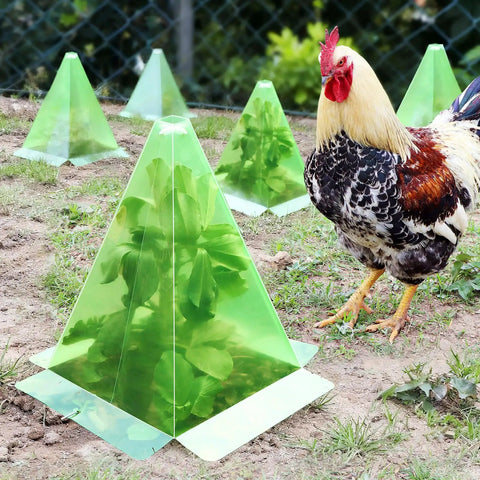 30 Pack Plastic Seedling Cloche Garden Covers For Plants Reusable Green Clear Bell Shields With Ground Spikes And Cross Supports 7.8 Inch By 11 Inch Mini Greenhouse To Stop Birds Slugs And Sun Damage