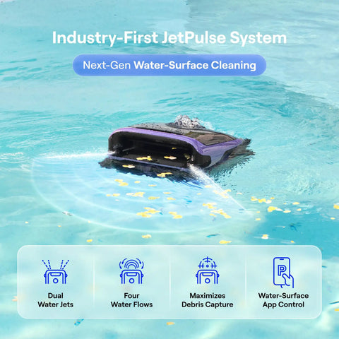 Sora 70 Pool Vacuum Robot Delivers 360 Degree Full Pool Cleaning From Surface To Walls, Shallow Water Ready At 8 Inches
