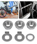 Secure Fit 12mm E-Bike Hub Motor Nuts Safety Washer Steel Locking Hardware For Premium Copper Anodized Bike Parts That Keeps Your Ride Tight And Safe From Vibrations Without Hassle. 12mm steel nuts, washers, and locking tabs for e-bike hub motor