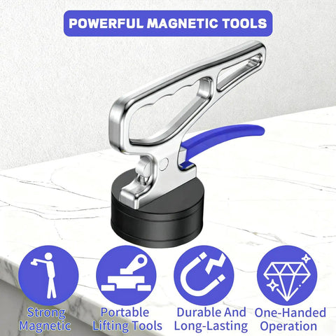 Heavy Duty Magnetic Pickup Tool with Quick Release and Ergonomic Handle on a countertop