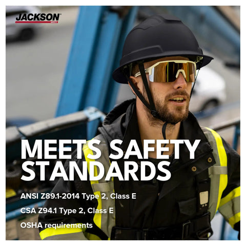 Rock Solid Type 2 Full Brim Non Vented Hard Hat Built Like A Tank Meets Ansi Z89 1 Class E Specs Delivering Straight Up Head Protection For Construction Crews And Tradesmen