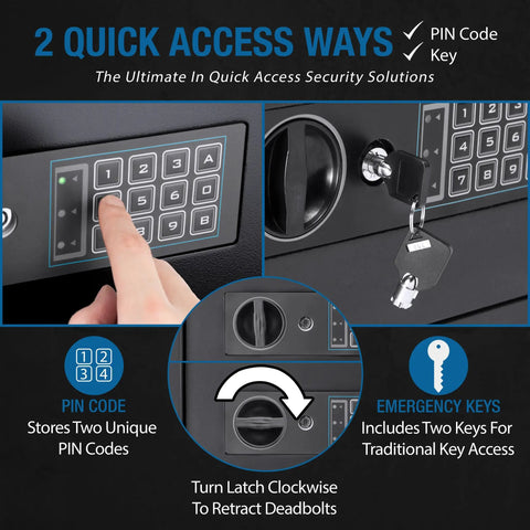 Digital Depository Safe For Cash And Mail Front Load Drop Box With Multi User PIN Lock Steel Construction Anti Pry Hinges Backup Keys
