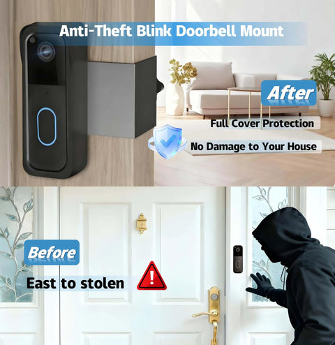 No Drill Anti Theft Doorbell Mount For Blink Cams With Non Blocking Motion Sensor Design Renter Friendly Installation
