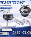 Four Pack Non-Locking Boat Hatch Latches Fits 2-3-8 To 2-1-2 Inch Cutouts Silver, black hatch latch with 72.8mm and 58mm shafts, stainless hardware