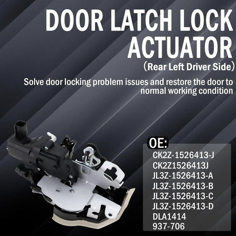 Rear Left Driver Side Door Latch Lock Actuator For Ford F150 F250 F350 F450 F550 Super Duty 2017 2022 Replacement Part display