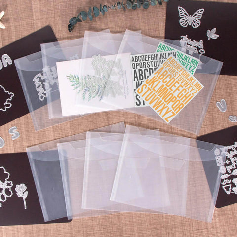 36 Piece Magnetic Sheets And Die Storage Bags Set For Card Making And Die Cutting 9.2 x 6.9 Inch with clear bags and sheets