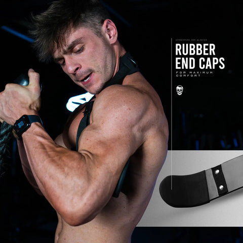 Arm Blaster For Bigger Biceps With Thick Aluminum Build Contoured Padded Edges Adjustable Elbow Posture Support Isolates Curls