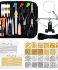All In One 1857 Pcs Jewelry Making Kit For Adults With Pliers Wires Chains Earring Hooks Findings Elastic Cord