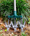 63 Inch Long Handle Rotary Tiller For Easy Gardening Adjustable From 25 To 63 Inches Aluminum Detachable Tines in garden